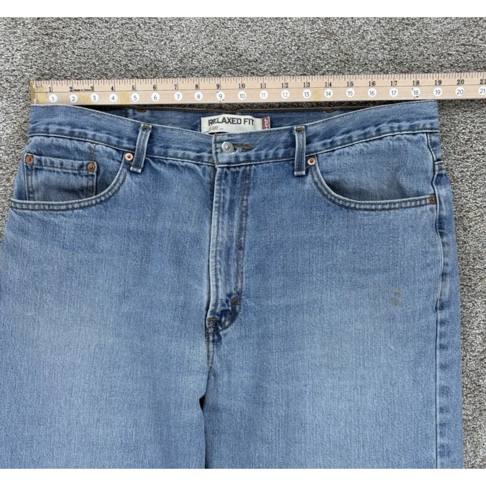 Vintage Levis 550 Jeans Mens 40x30 Blue Relaxed Fit 100% Cotton *Actual Waist 38